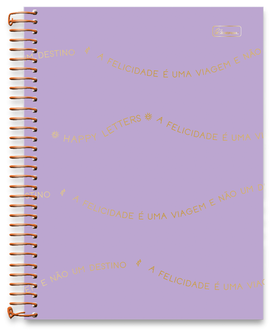 Caderneta Cadersil Happy Letters Espiral Pequeno 80 Folhas Sortido