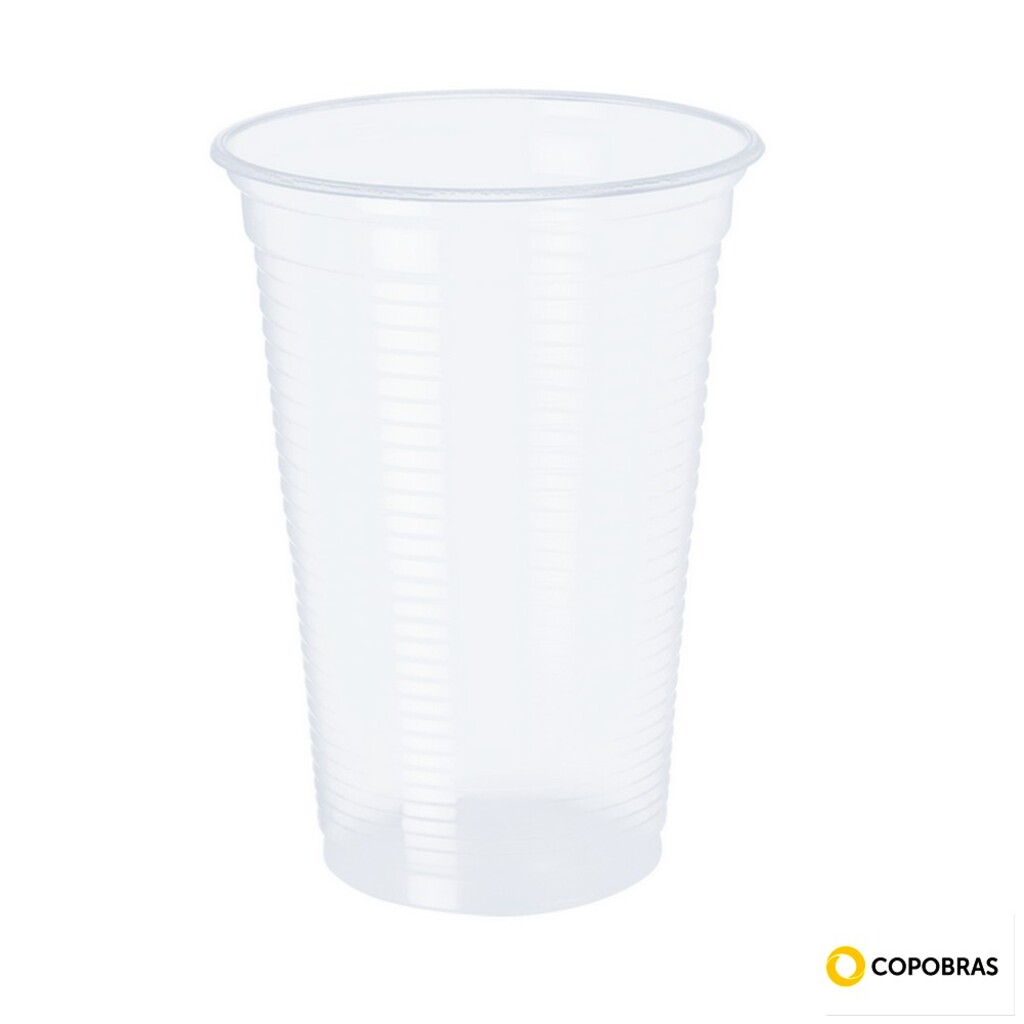 Copo Plástico Descartável 300ML Pacote com 100 Unidades - Copobras - 201139