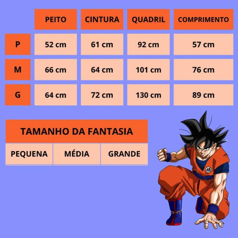 Fantasia Infantil Anime Mangá Dragon Ball Goku Tam P Super Magia com Munhequeira