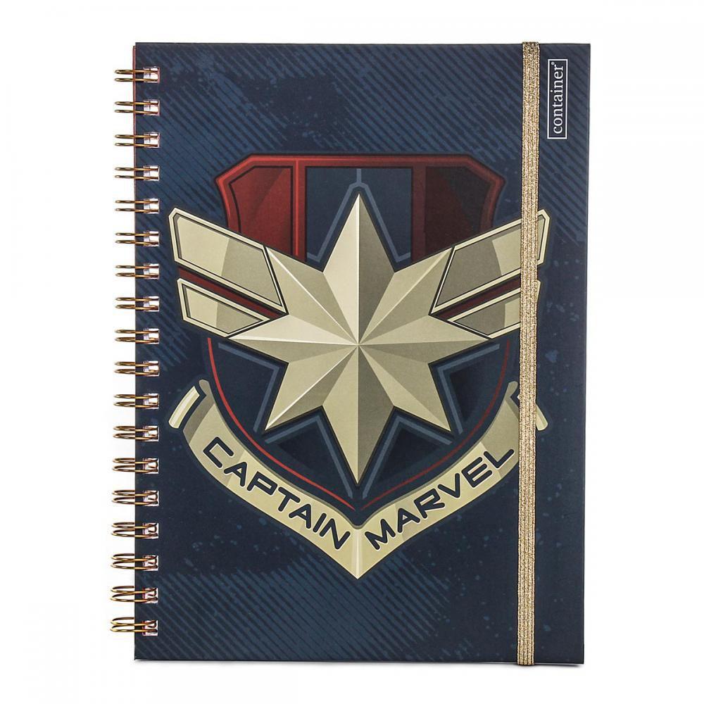 Caderno Universitário Dermiwil College Wireo Capitã Marvel 80 Folhas 1 Matéria