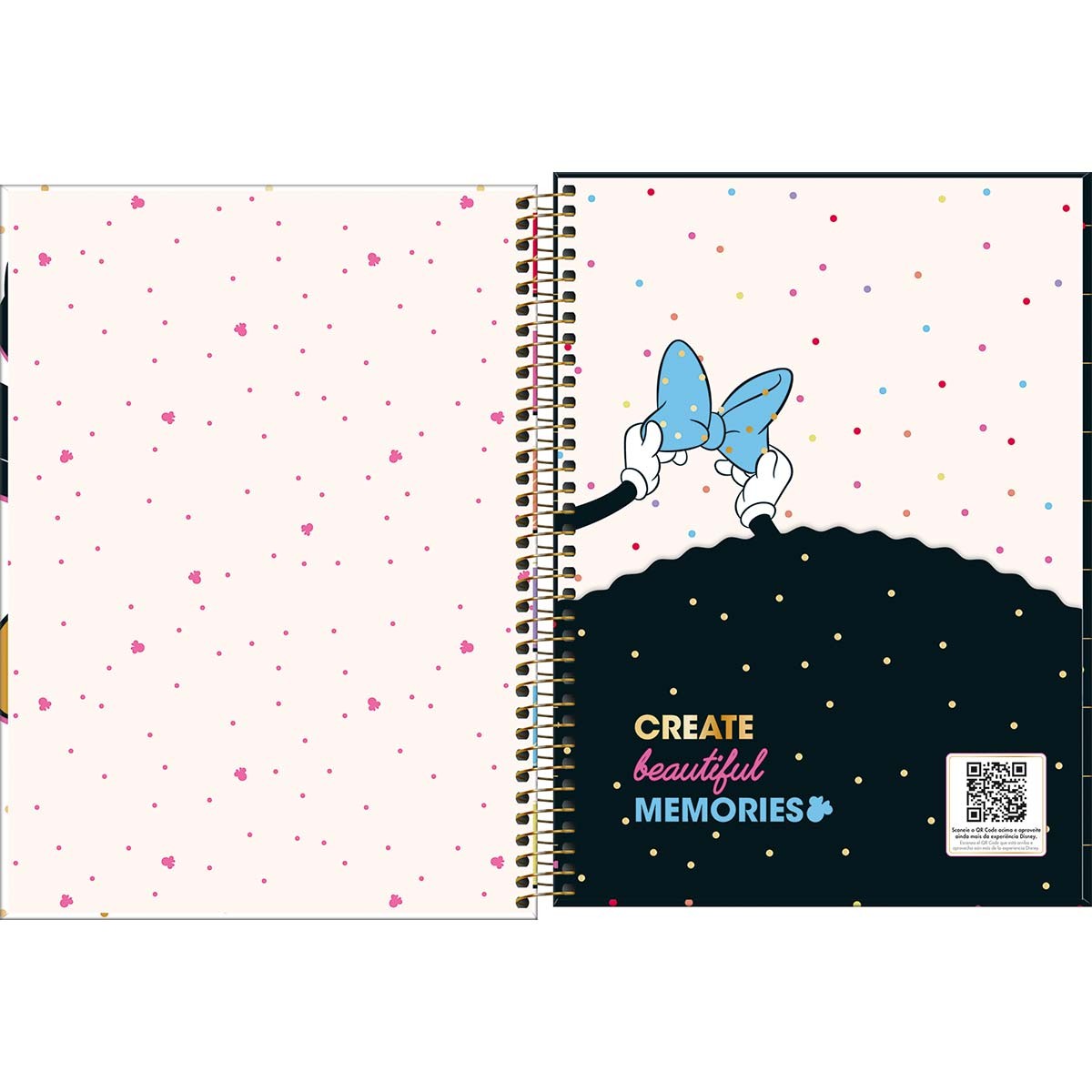 Caderno Universitário Tilibra Minnie Capa Dura 256 Folhas 16 Matérias