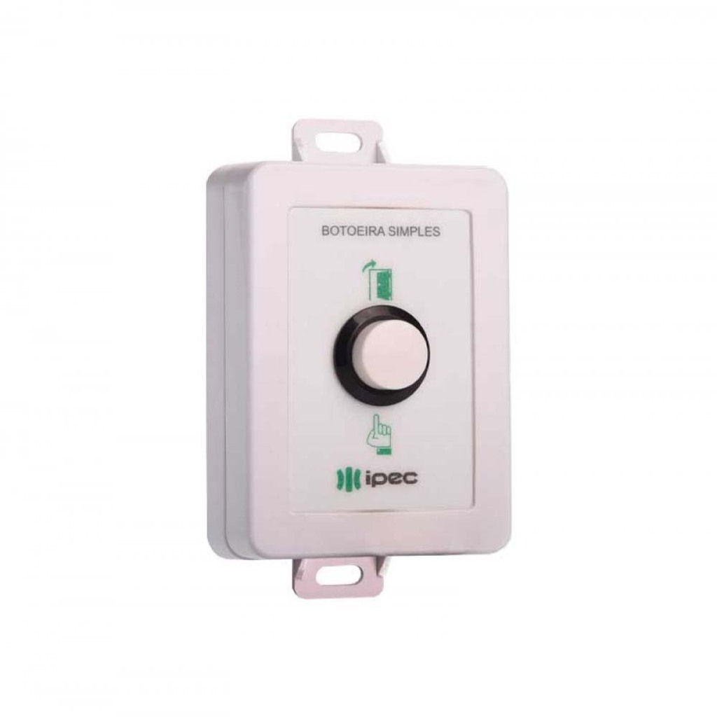 Botoeira de Saída Sobrepor Simples com Fio Branco Ipec - BOT-01