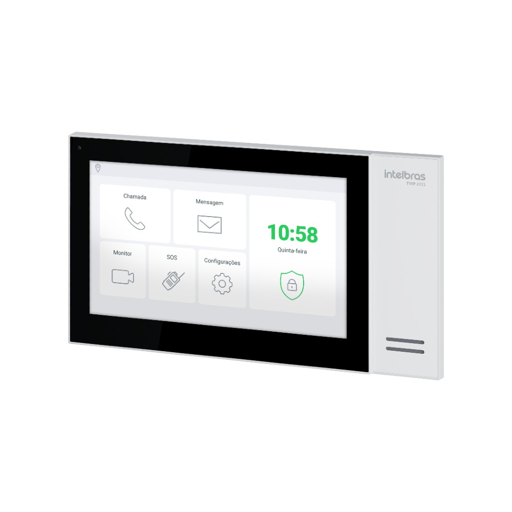 Terminal Interno Video Porteiro IP TVIP 2221 Branco Intelbras