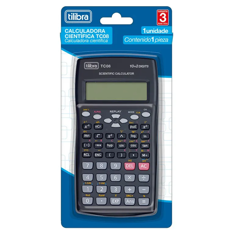 Calculadora Científica Tilibra 240 Funções TC08 Preta