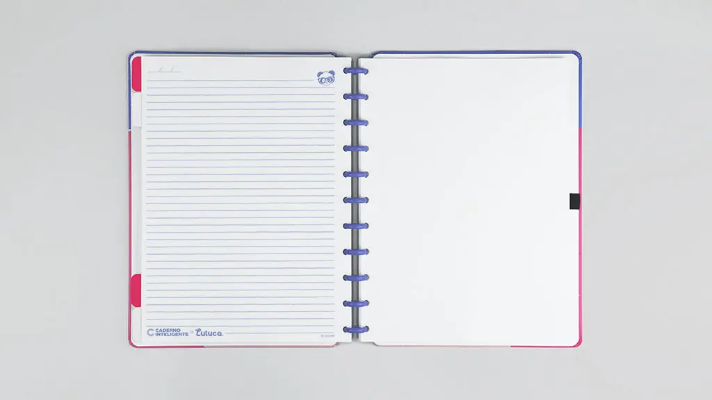 Caderno Inteligente Ci By Luluca Lulike Grande 60 Folhas com Pauta e 20 Folhas Lisas