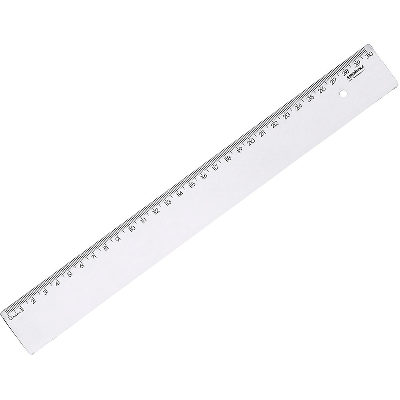 Régua Acrílica Waleu New Line Cristal 30cm