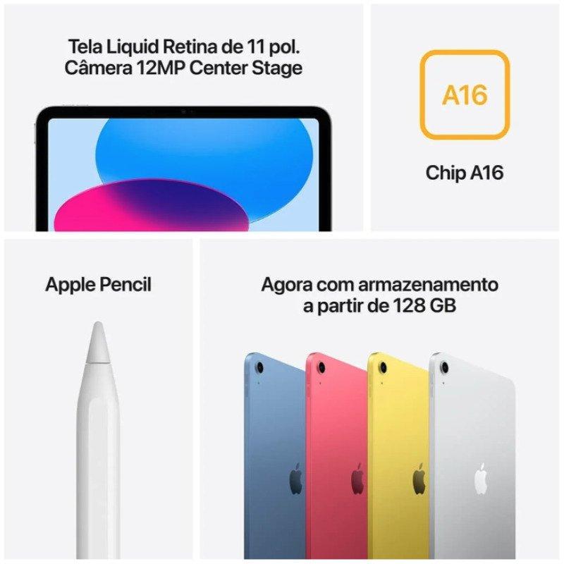 Apple iPad 11 Wi-Fi Rosa 11″ Chip A16 Bionic 256 GB