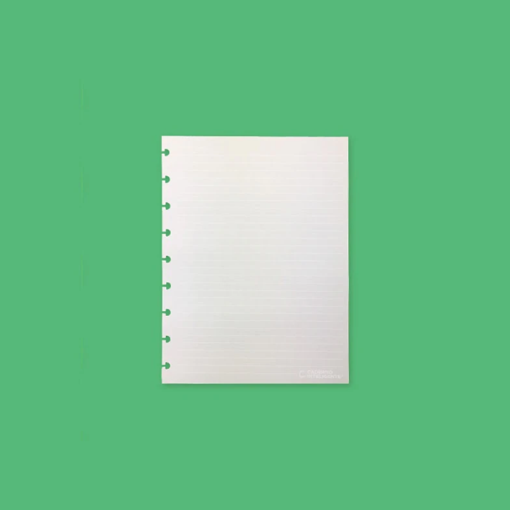 Refil para Caderno Inteligente Médio Pautado Linhas Brancas 90 Gramas 50 Folhas