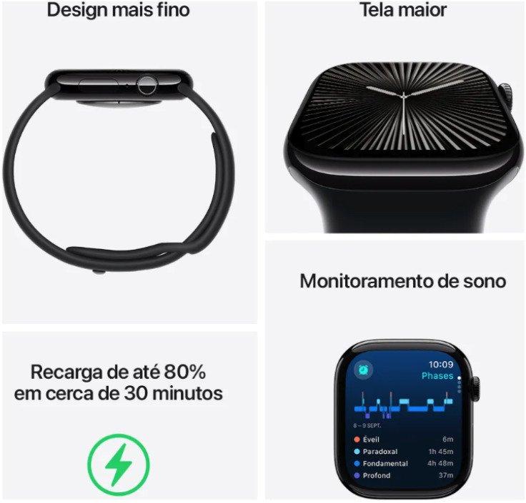 Apple Watch S10 46 mm Jet Black Preto