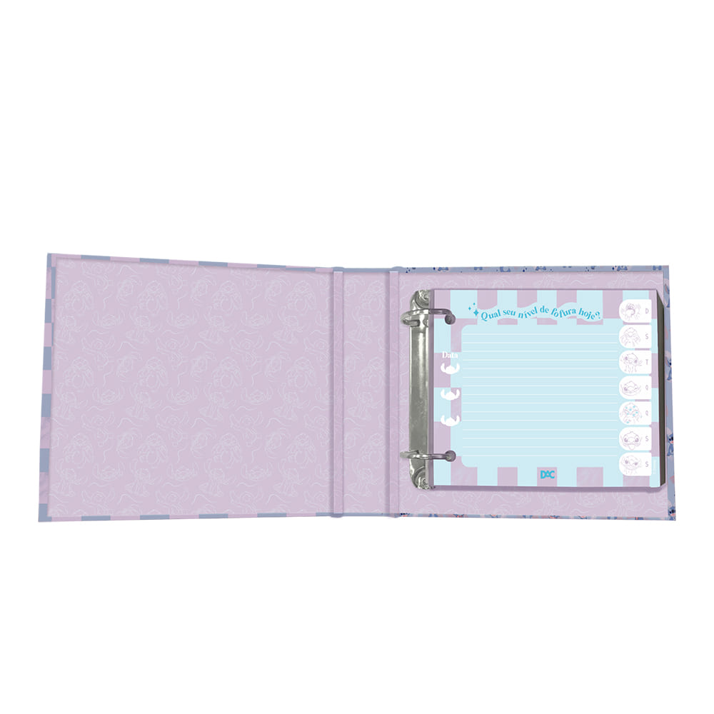 Mini Fichário DAC Disney Stitch com 80 Folhas 90gr