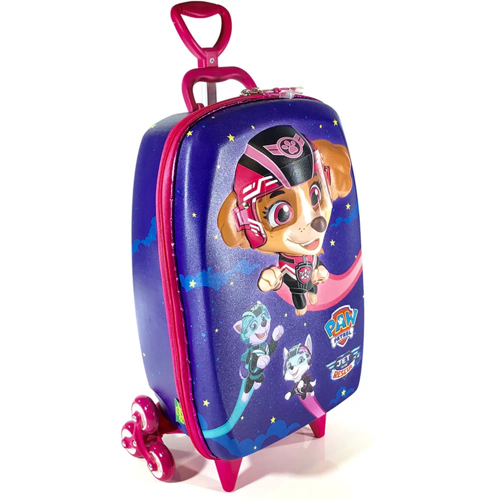 Mochila com Rodas Infantil Diplomata Patrulha Canina Rodinha Tripla Grande