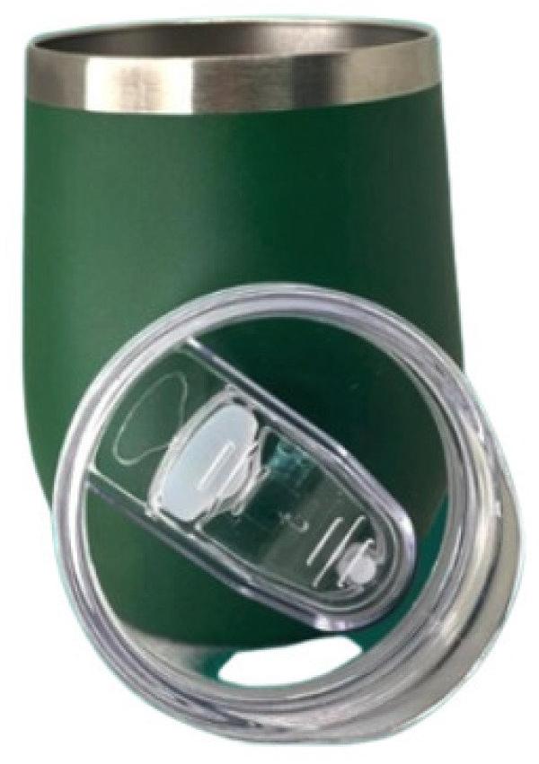 Copo Térmico Cuia 350 ml Aço Inox com Tampa Verde