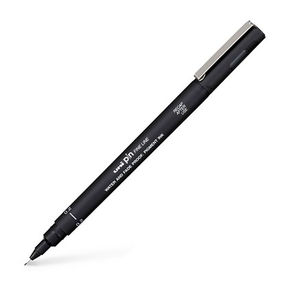 Caneta Profissional Uni-ball Uni Pin 0.2 Preta