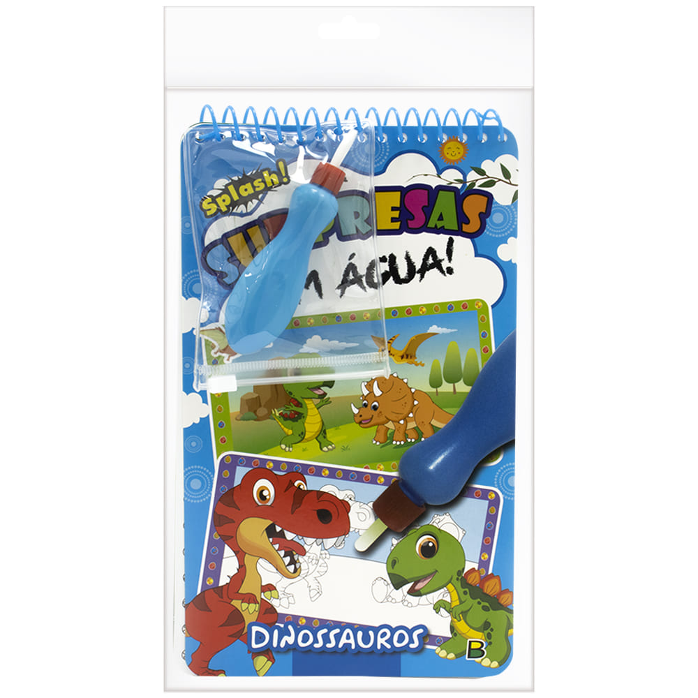 Livro Todolivro Dinossauros Surpresas com Água para Molhar e se Divertir