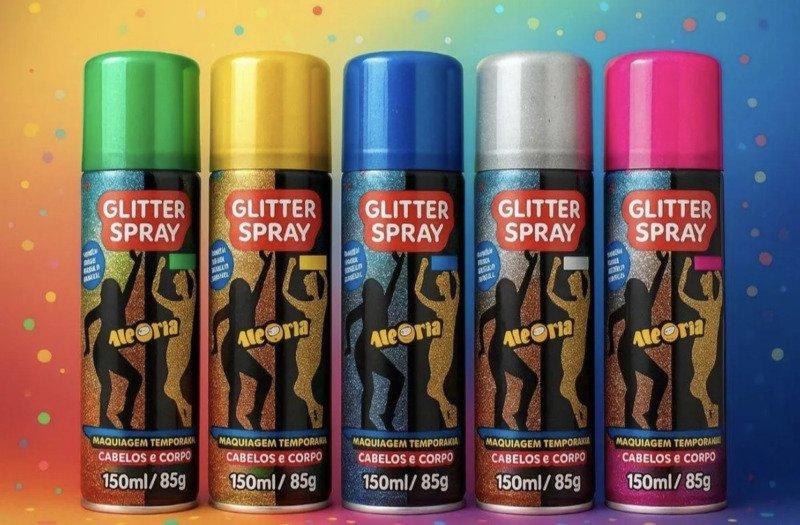 Glitter Spray Cabelo e Corporal 150 ml Da Alegria Carnaval Verde