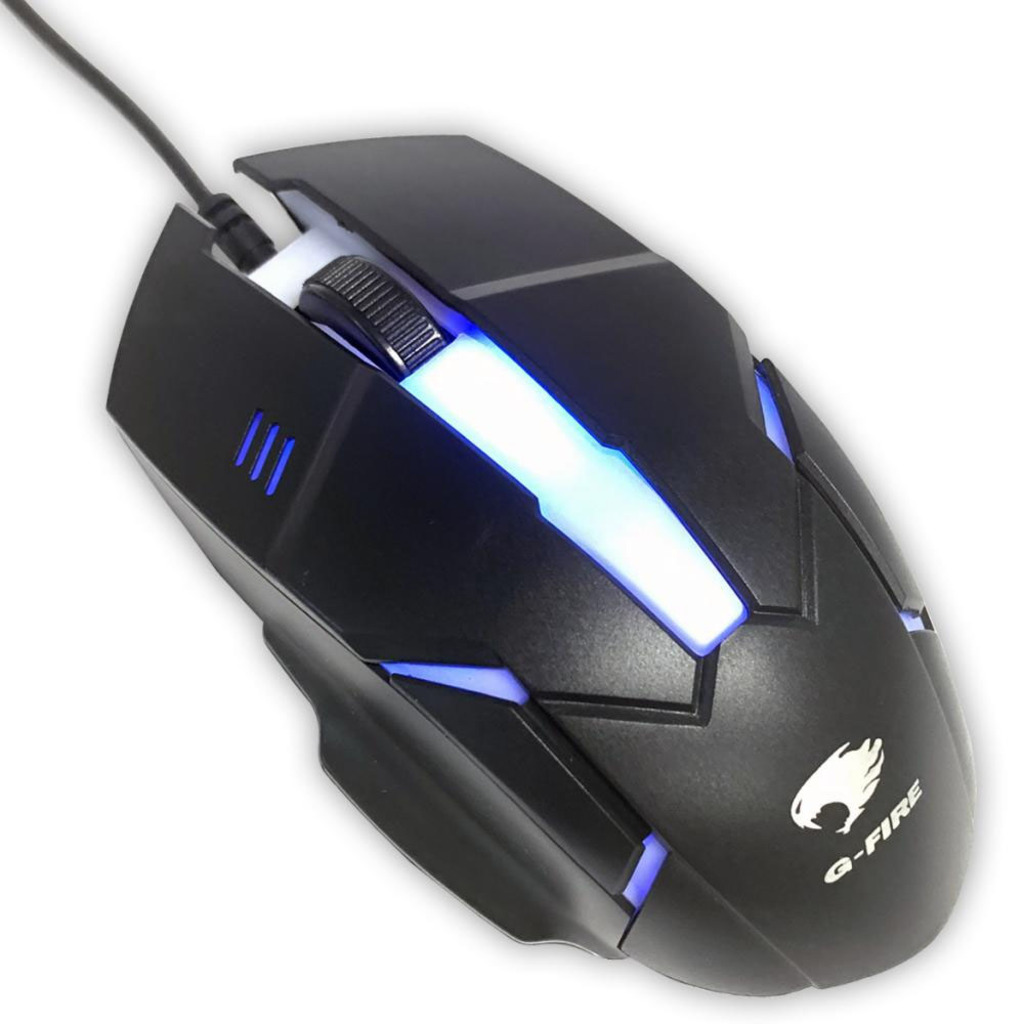 Mouse USB Gamer 3D G-Fire MOG017 1000 dpi Preto com Led RGB