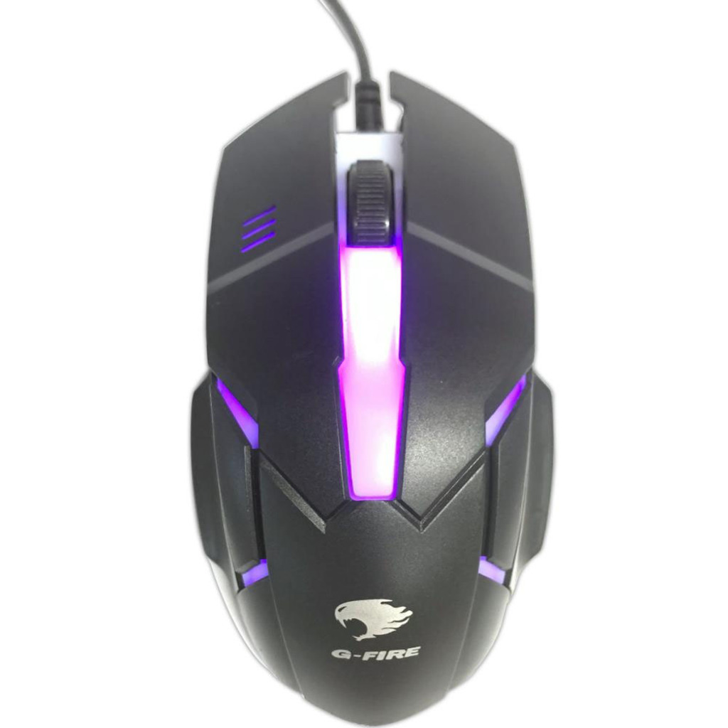 Mouse USB Gamer 3D G-Fire MOG017 1000 dpi Preto com Led RGB