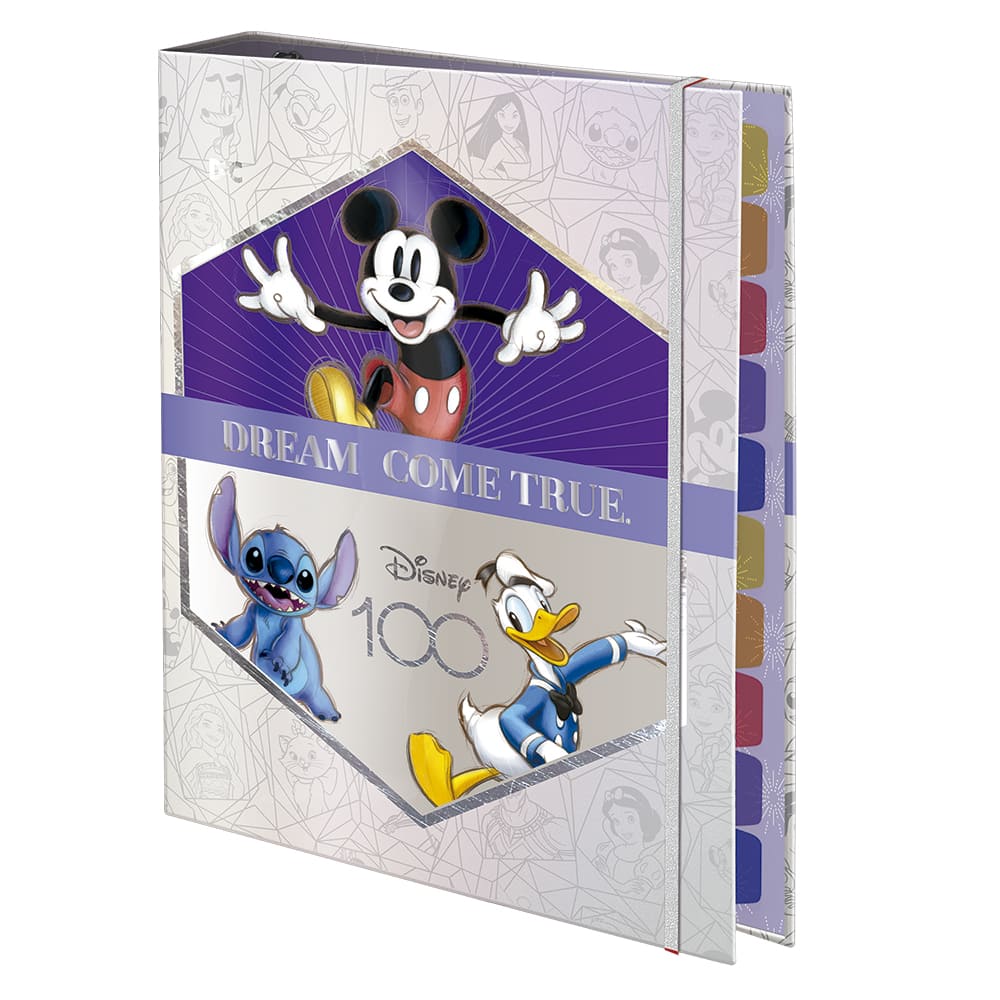 Fichário DAC Disney 100 + Universitário Grande com Fechamento em Elástico