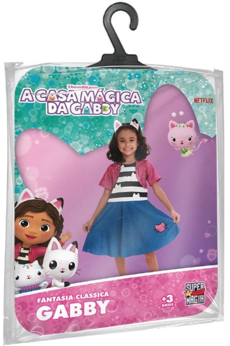 Fantasia Infantil Casa Mágica Da Gabby Tam M Tiara Inclusa Super Magia