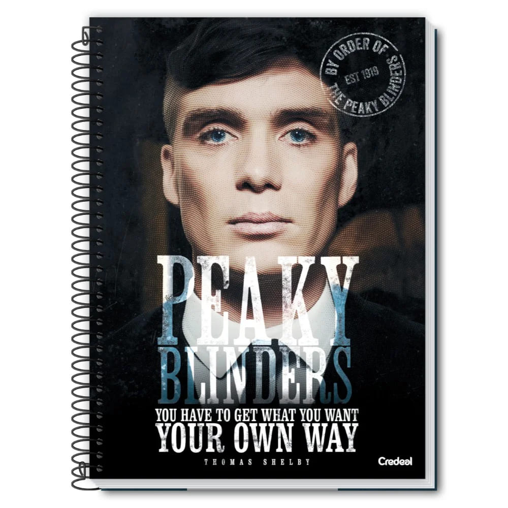 Caderno Universitário Credeal Peak Blinders Espiral Capa Dura 256 Folhas 16 Matérias Sortido