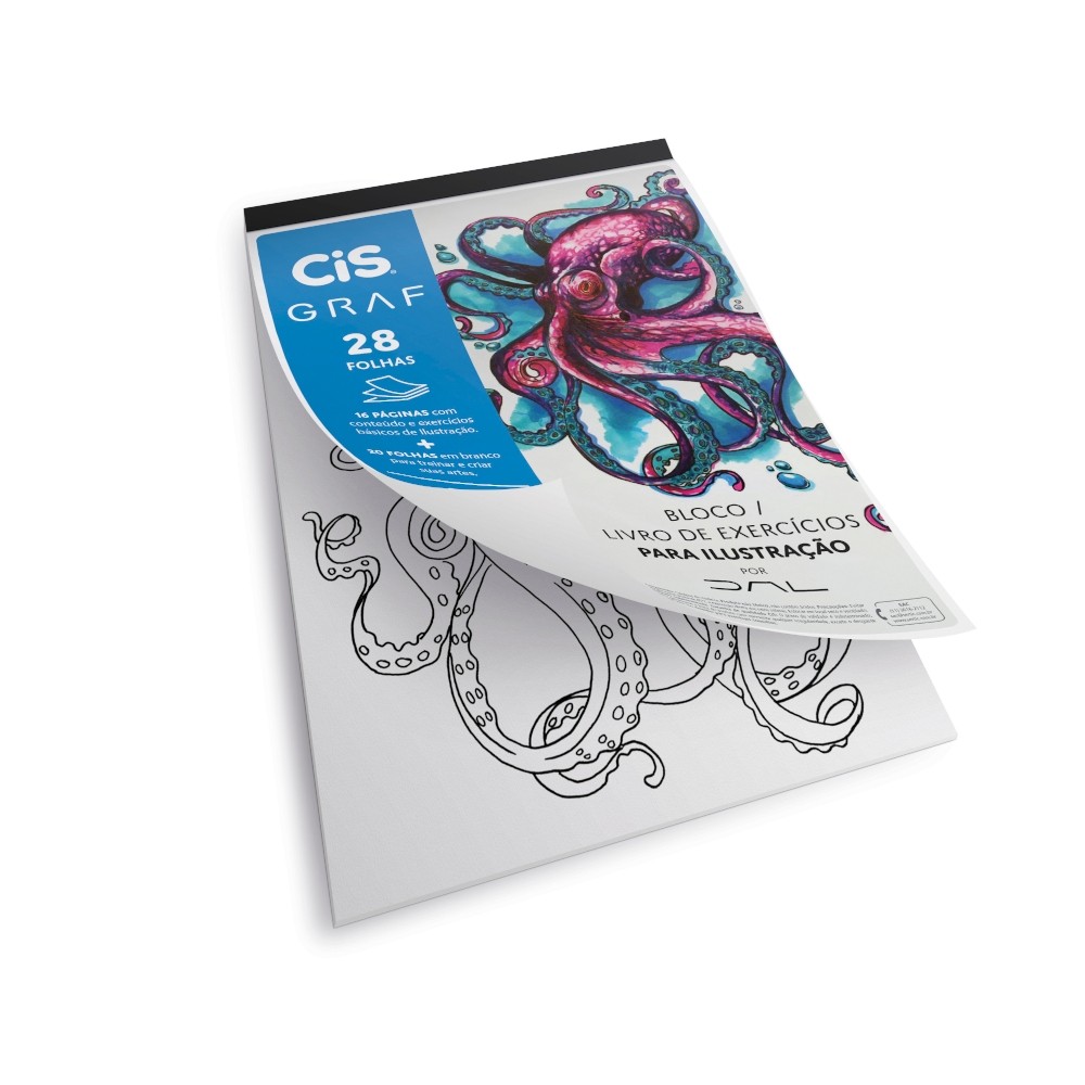 Bloco de Ilustração CIS 180 Gramas 28 Folhas A4 em Branco