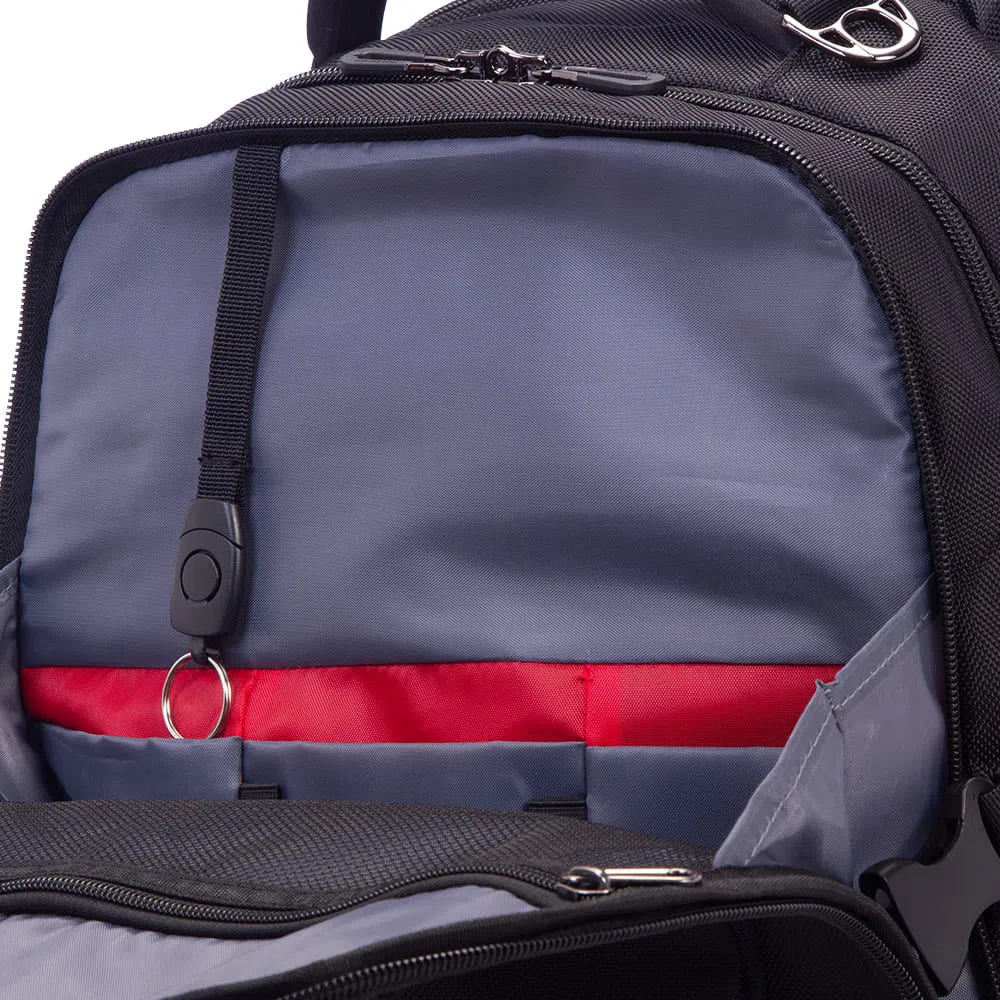 Mochila de Costa Sestini Grande 3 Compartimentos Laptop Web 3.0 Plus Preto Grande
