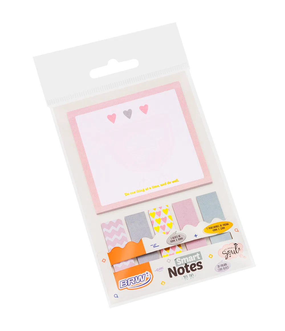 Bloco Adesivo BRW Smart Notes To do Love