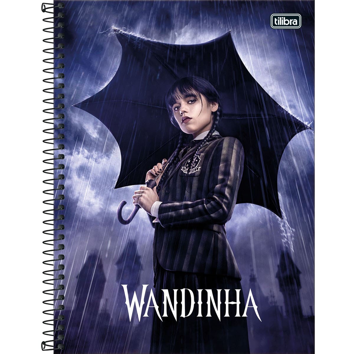 Caderno Universitário Tilibra Wandinha 160 Folhas 10 Matérias Grande Sortido
