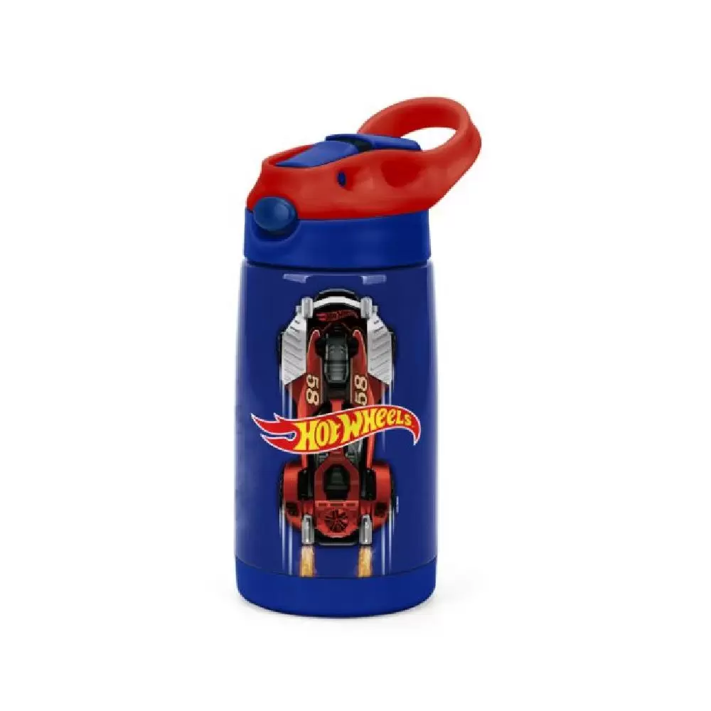 Garrafa Luxcel Hot Wheeles Aço Inox 500 ml Azul