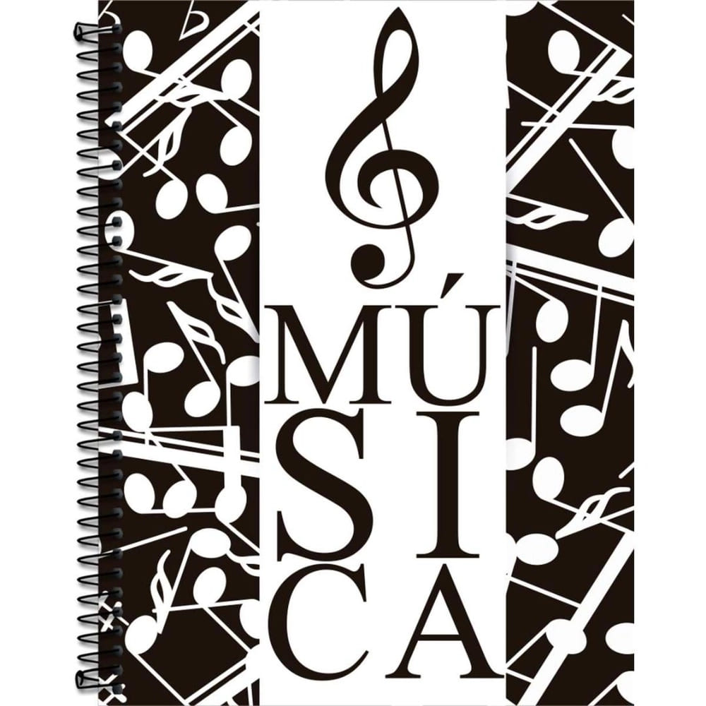 Caderno Música Romitec Teoria com Pentagrama 70 Folhas Sortido