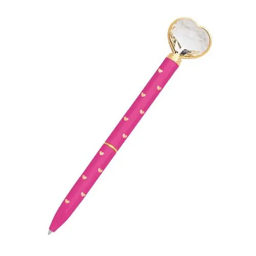 Caneta Esferográfica Molin Coracão Diamante Love Pink Unidade