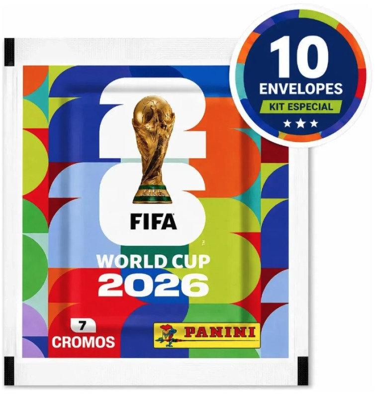 Figurinhas Copa do Mundo 2026 Panini 10 Envelopes 70 Figurinhas