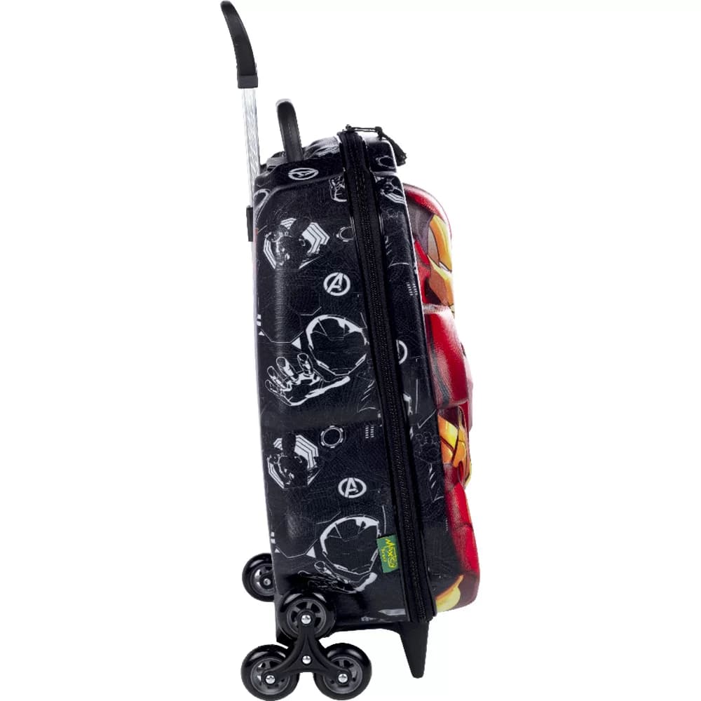 Mochila com Rodas Infantil Diplomata Homem de Ferro Rodinha Tripla Grande
