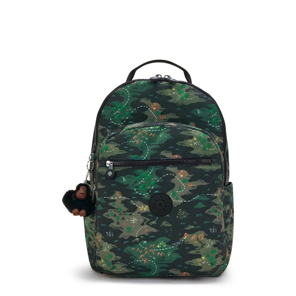 Mochila Kipling Seoul College Estampado Grande
