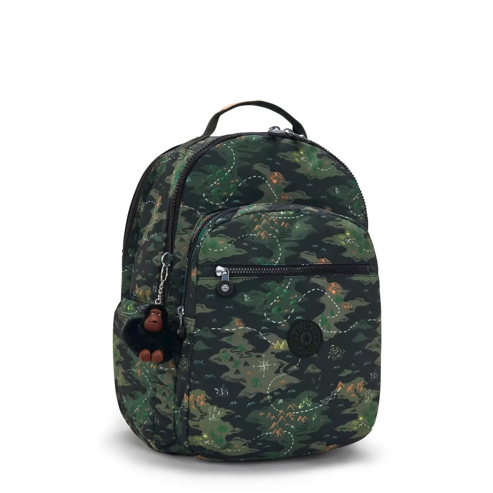 Mochila Kipling Seoul College Estampado Grande