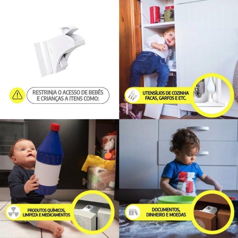 Trava Magnética Gaveta Armário Segurança Crianças