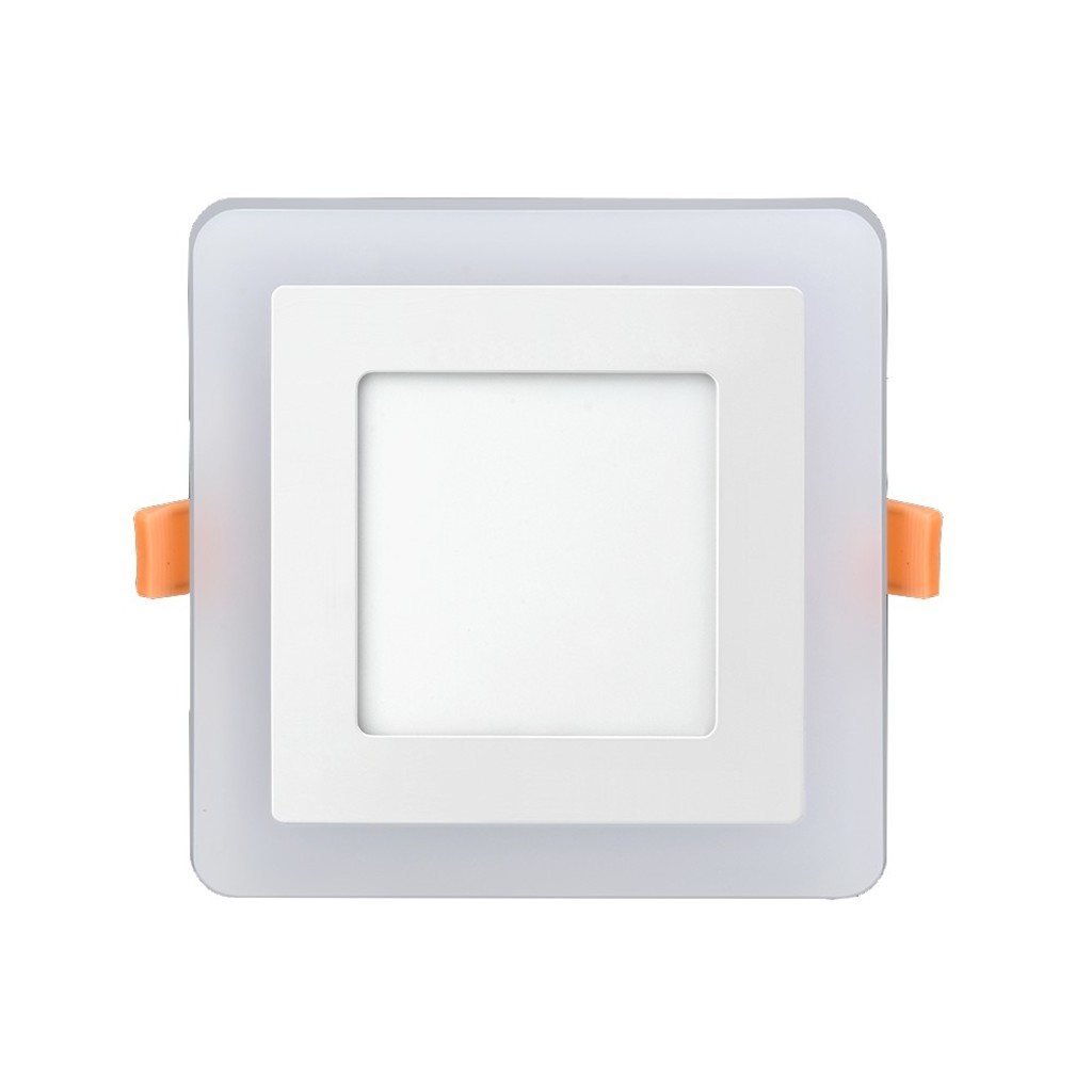 Luminária Plafon 6W+3W LED 6500k e 6500k 3 Estágios Quadrado 145x145x30mm de Embutir Bivolt Elgin - 48D63WEQB000