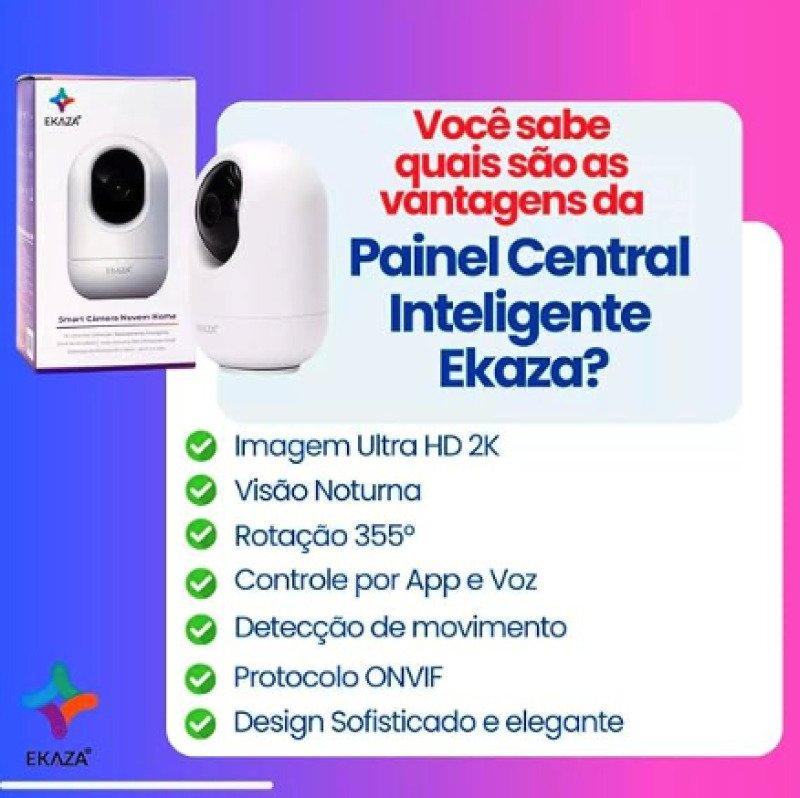 Câmera Wi-Fi Full HD Interna Inteligente Giratória Ekaza EKGDT4117