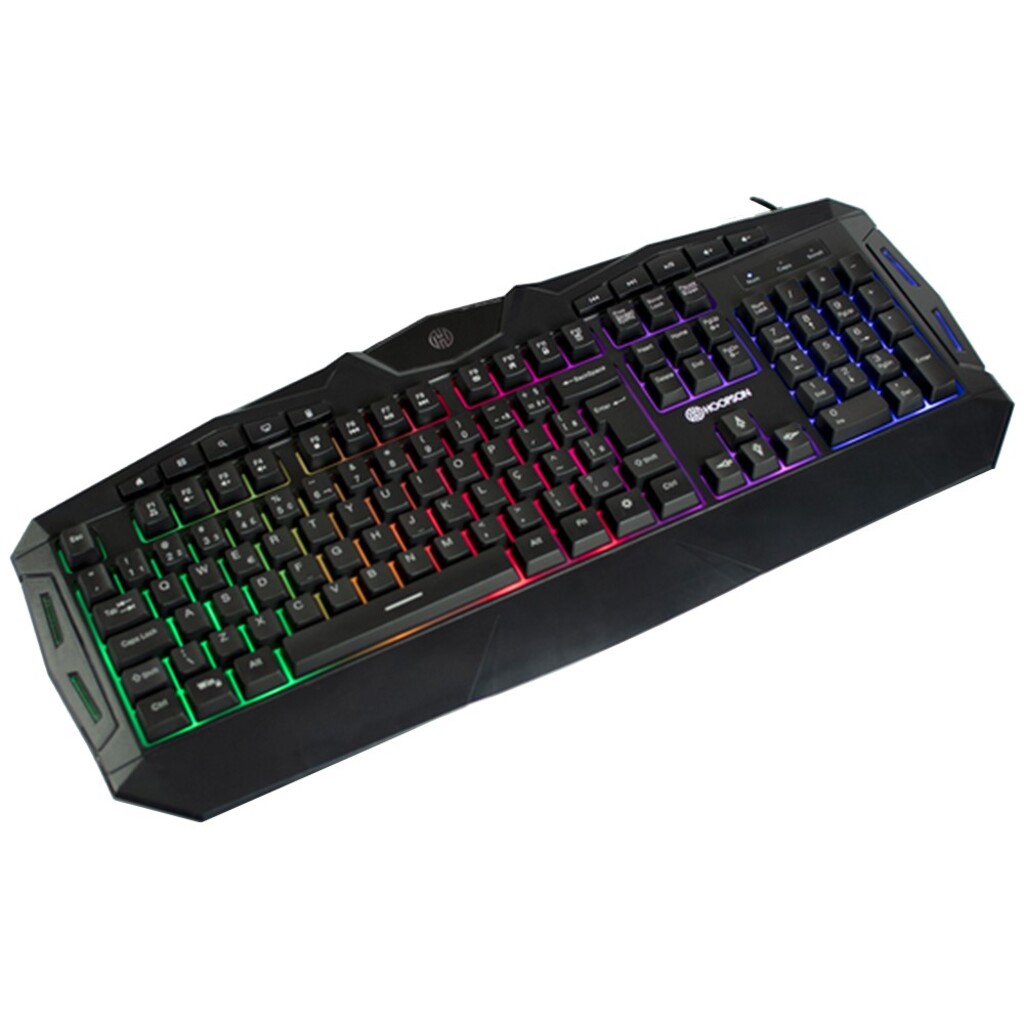 Teclado USB Gamer Hoopson Multimídia Led RGB - Preto - TPC-073