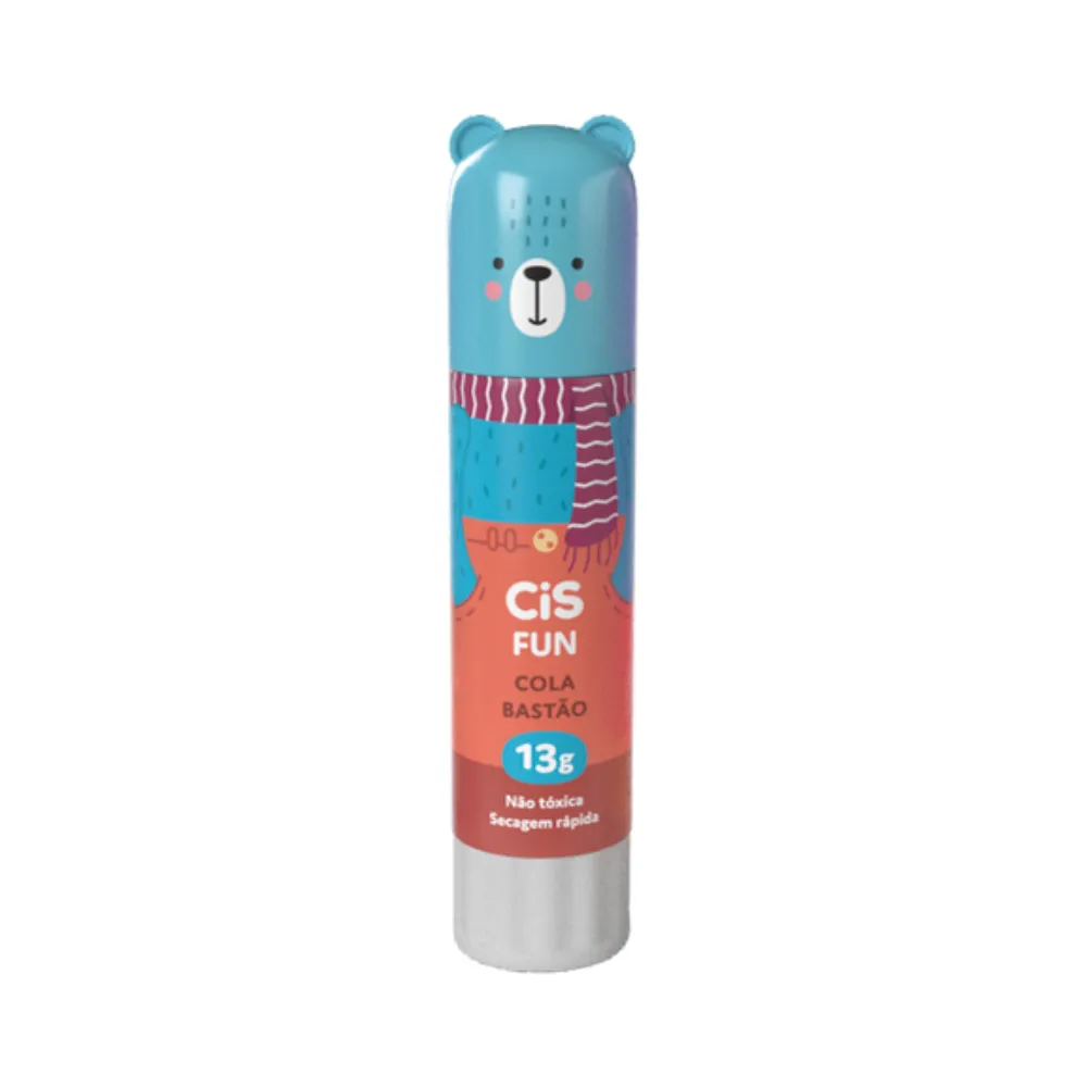 Cola em Bastão CIS Fun 13 Gramas Unidade Sortido