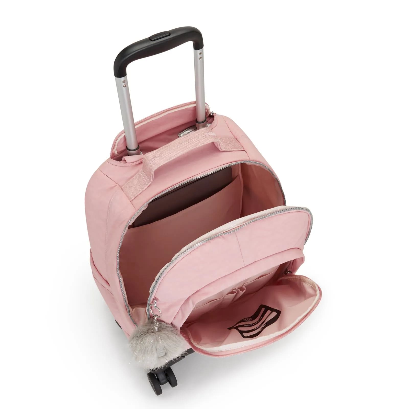 Mochila Kipling New Zea Bridal Rose com Rodinha Grande