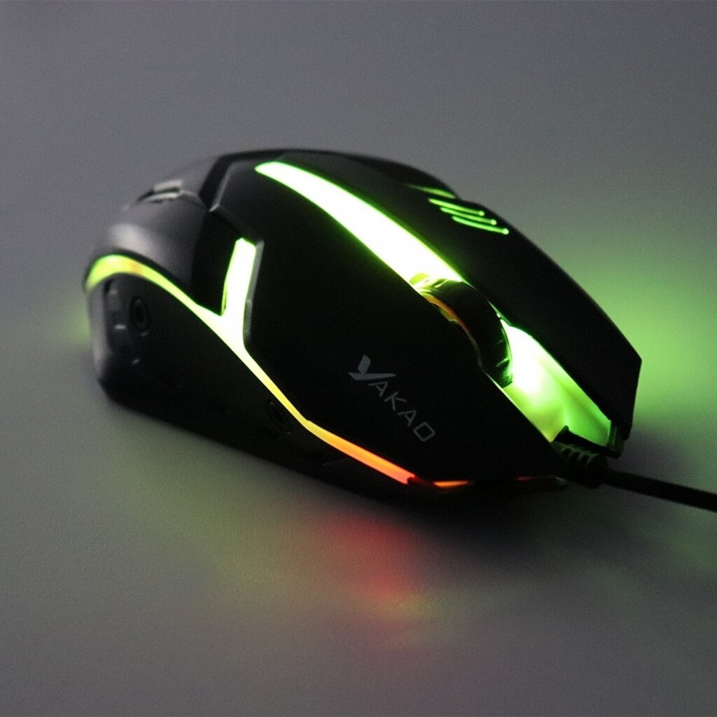 Mouse USB Gamer Yakao 1200 DPI Preto Led RGB - V1 GAMER