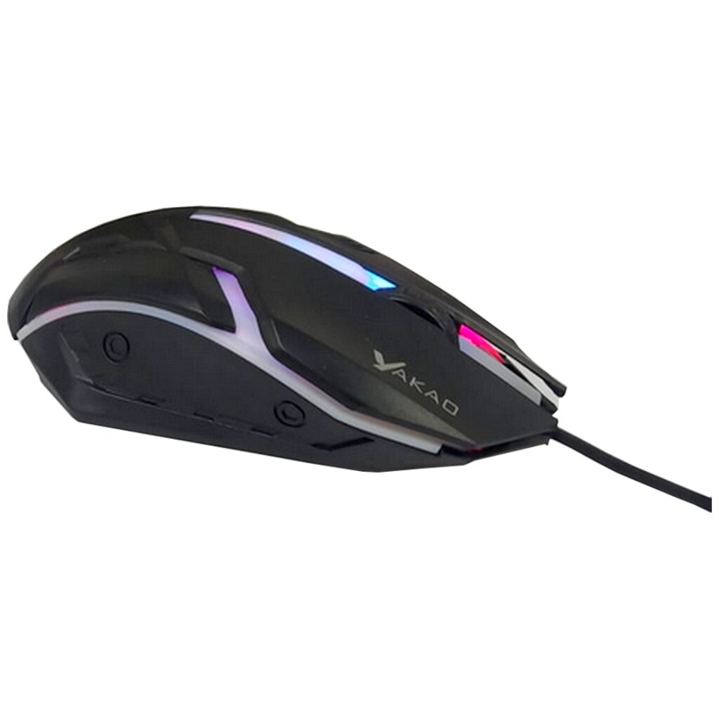 Mouse USB Gamer Yakao 1200 DPI Preto Led RGB - V1 GAMER