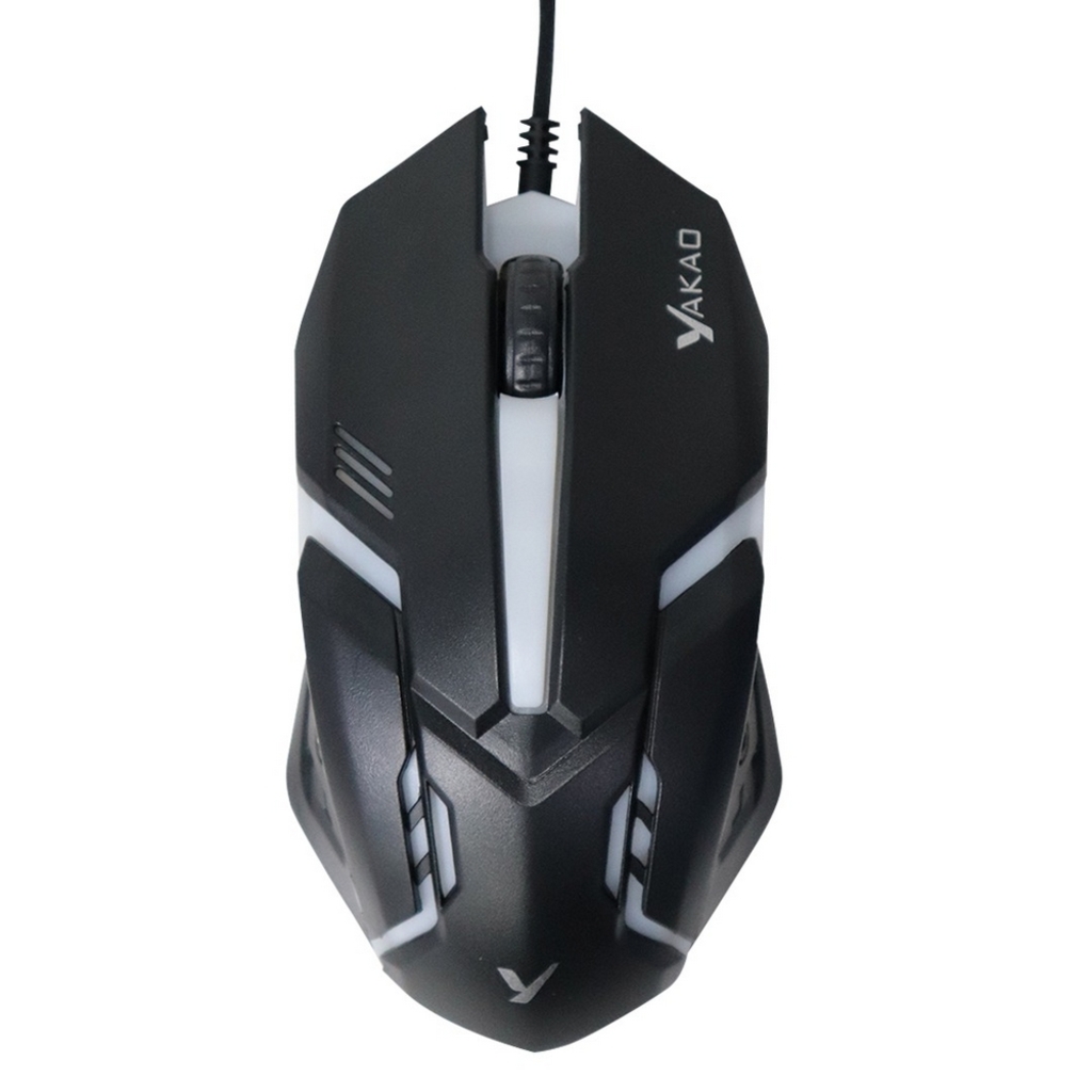 Mouse USB Gamer Yakao 1200 DPI Preto Led RGB - V1 GAMER