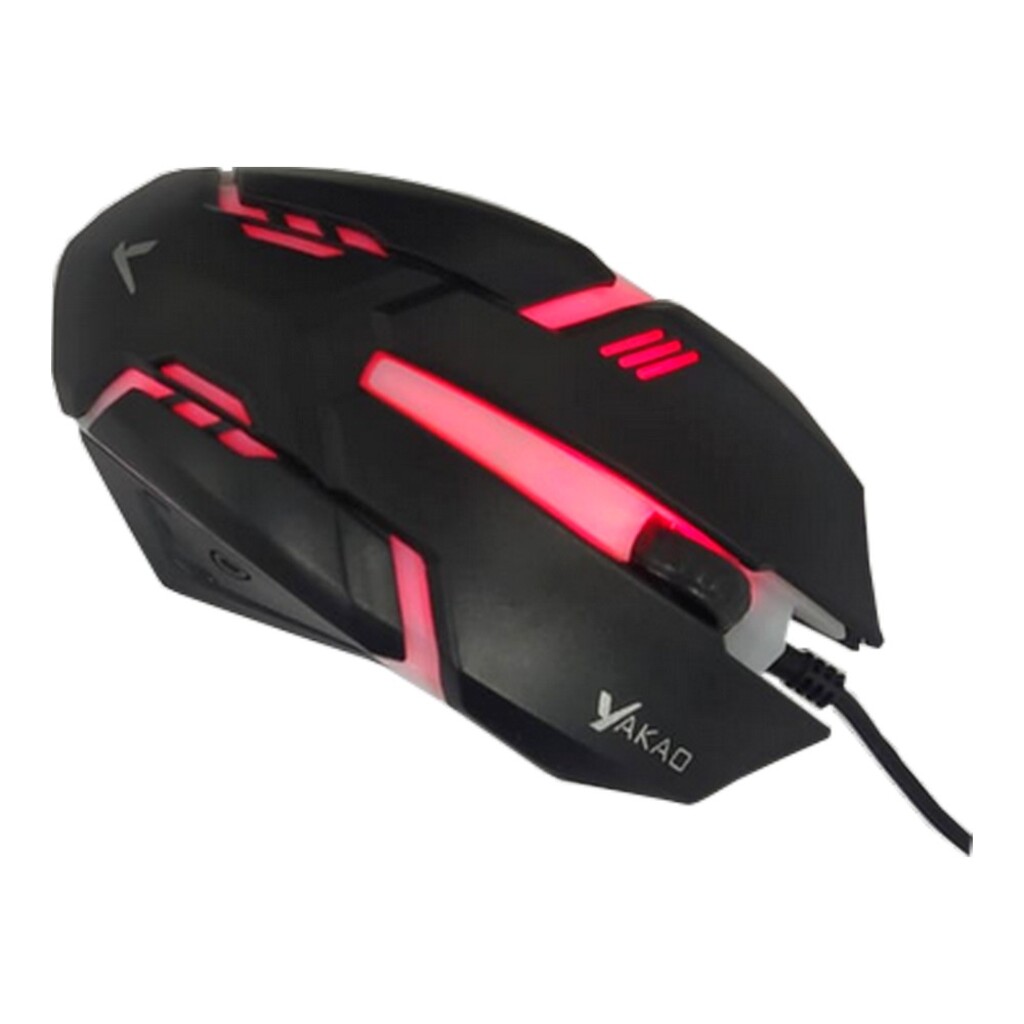 Mouse USB Gamer Yakao 1200 DPI Preto Led RGB - V1 GAMER