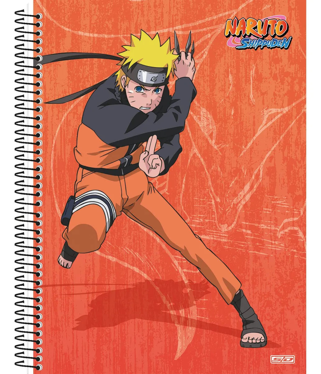 Caderno Universitário São Domingos Naruto Espiral Capa Dura 80 Folhas 1x1 Sortido