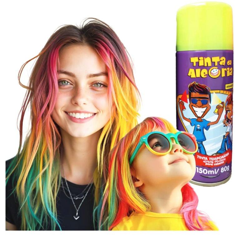 Tinta da Alegria Spray Colorido 150 ml Carnaval Azul