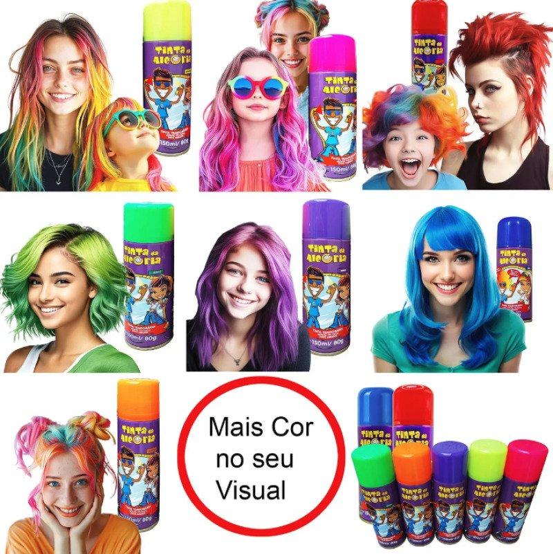 Tinta da Alegria Spray Colorido 150 ml Carnaval Azul