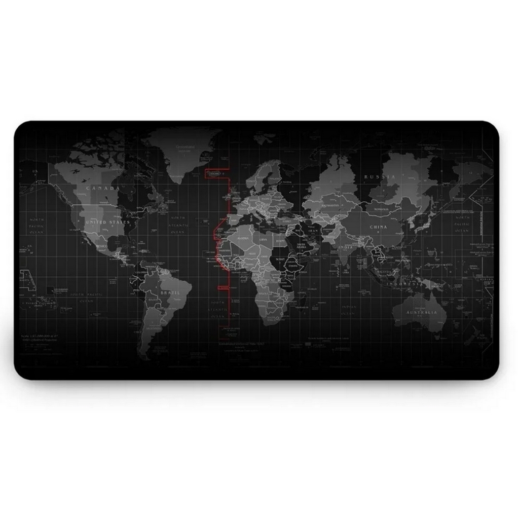 Mouse Pad Gamer Antiderrapante Mapa Mundi 700x350x3mm Exbom - 3284 - Vendido Unitário