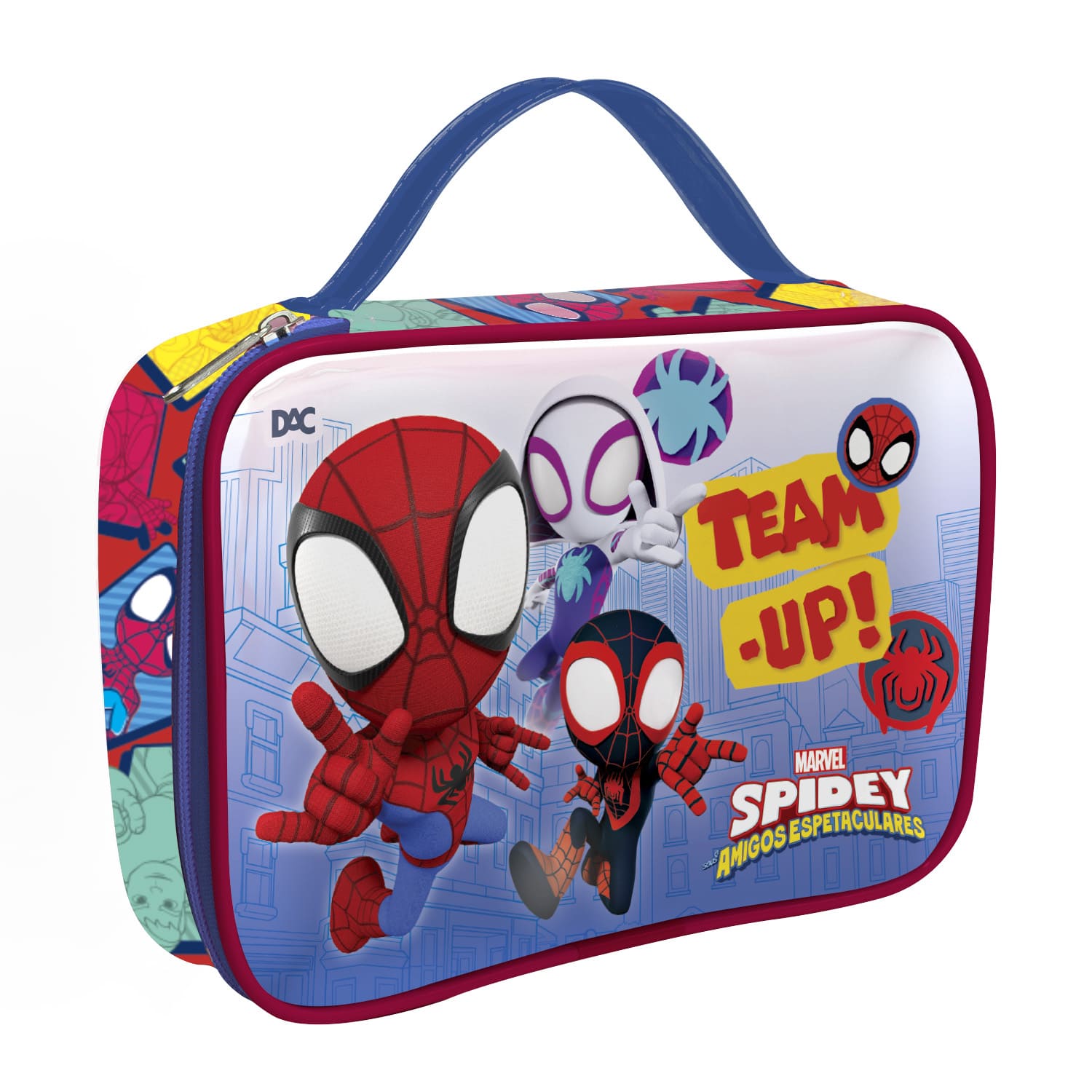 Estojo Escolar DAC Baú Marvel Spidey e seus Amigos Espetaculares Grande